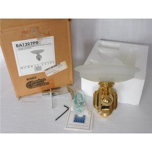 Feiss Bath Accessories Wall Mounted Soap Dish BA1207PB Polished Solid Brass NEW